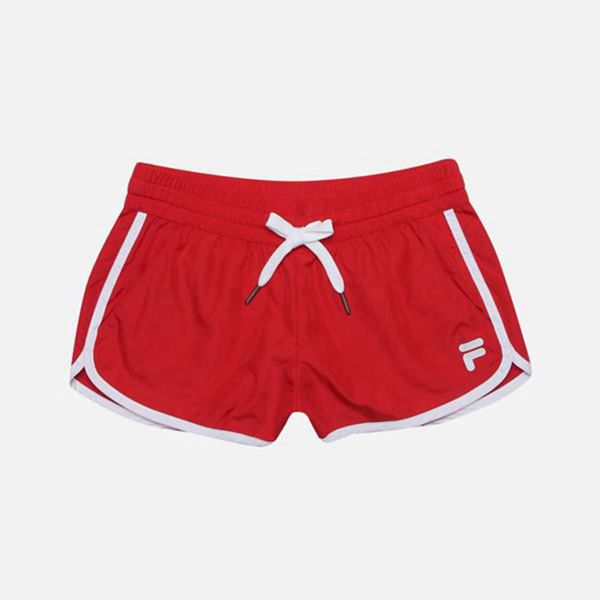 Fila Woven Women's Shorts - Red,NZ 369-37640